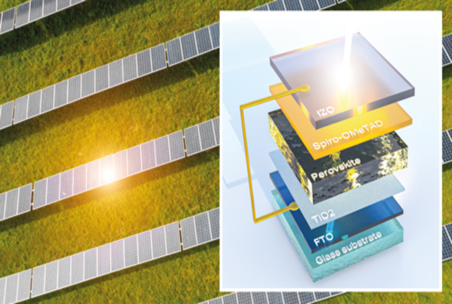 Illustration of a modern perovskite high-performance solar cell module