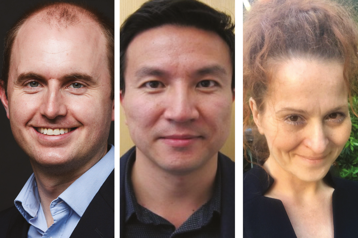 From left: George Gordon, Associate Professor and UKRI Future Leaders Fellow, at the Faculty of Engineering, University of Nottingham; Lei Su, Professor of Photonics, School of Engineering and Materials Science, Queen Mary University of London; Pola Goldberg Oppenheimer, Professor in Microengineering and Bionanotechnology, Institute of Healthcare Technologies and School of Chemical Engineering, University of Birmingham