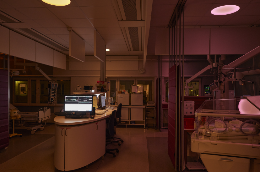 Circadian lighting is increasingly being deployed within the healthcare sector, for example in this Neonatal Intensive Care Ward at Uppsala University Hospital, Sweden