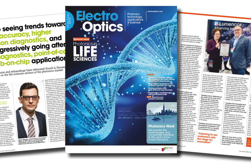 Cover and pages of Electro Optics magazine December January 2024