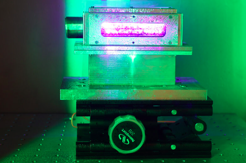 This gas cell is a key component of a 'compact wakefield laser accelerator' developed at The University of Texas (Image: UT News)