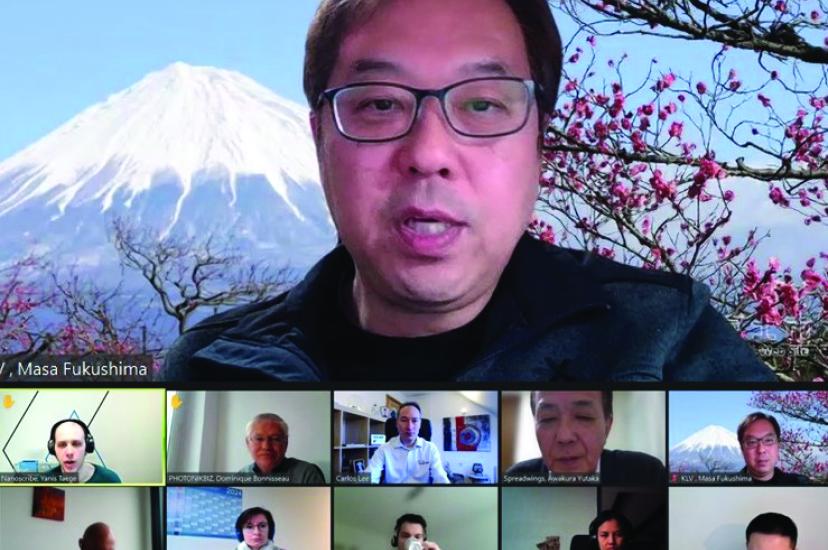 Online meeting with 13 faces