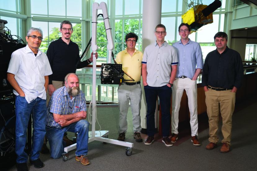 Robert Haupt (fourth from left) with the Lincoln Laboratory researchers