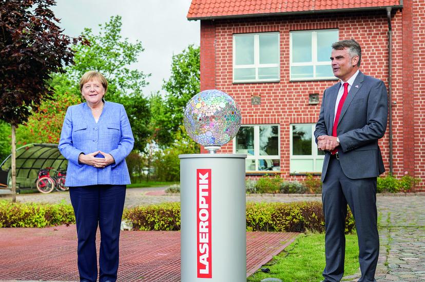 Angela Merkel and Wolfgang Ebert