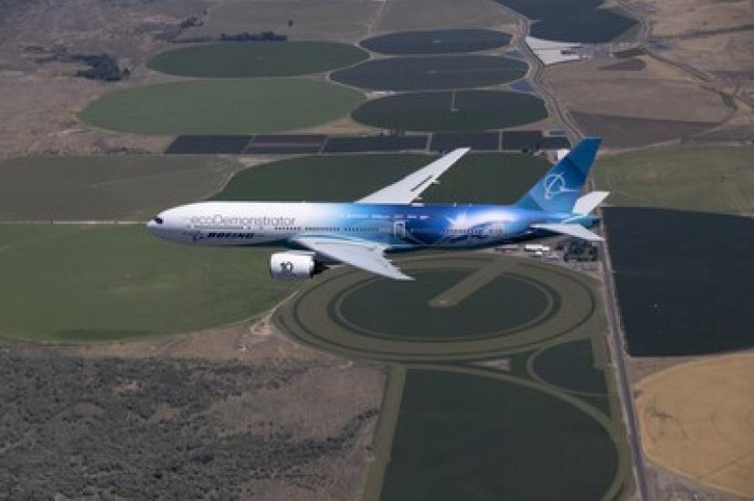 The Boeing 777-200ER is one of a number of commercial airplanes to test a lidar-based turbulence detection system as part of the ecoDemonstrator programme