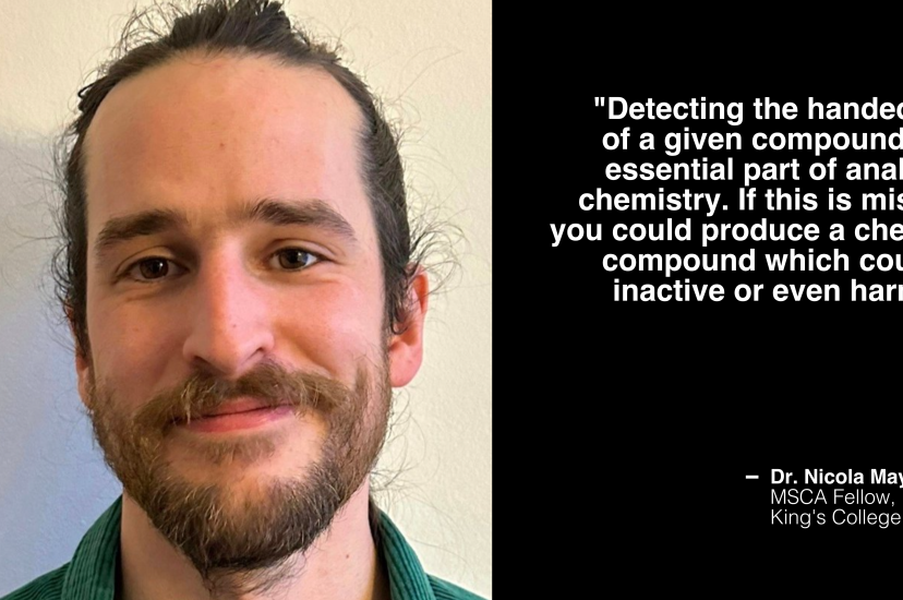 Using a chiral vortex to detect molecular chirality could help identify drug candidates
