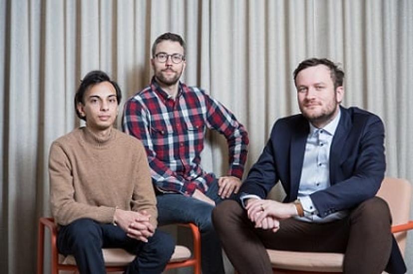 ZuriQ founders Shreyans Jain, Tobias Saegesser, and Pavel Hrmo