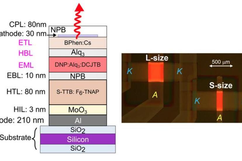 OLED data trasmission schematic and image