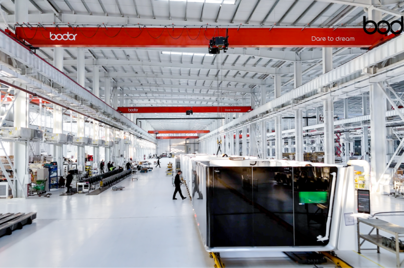 Production lines in Bodor Laser's smart factory
