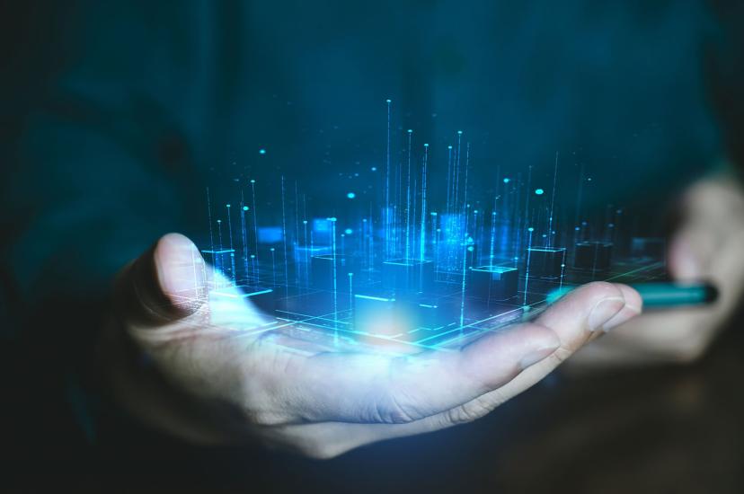 holographic display in hand