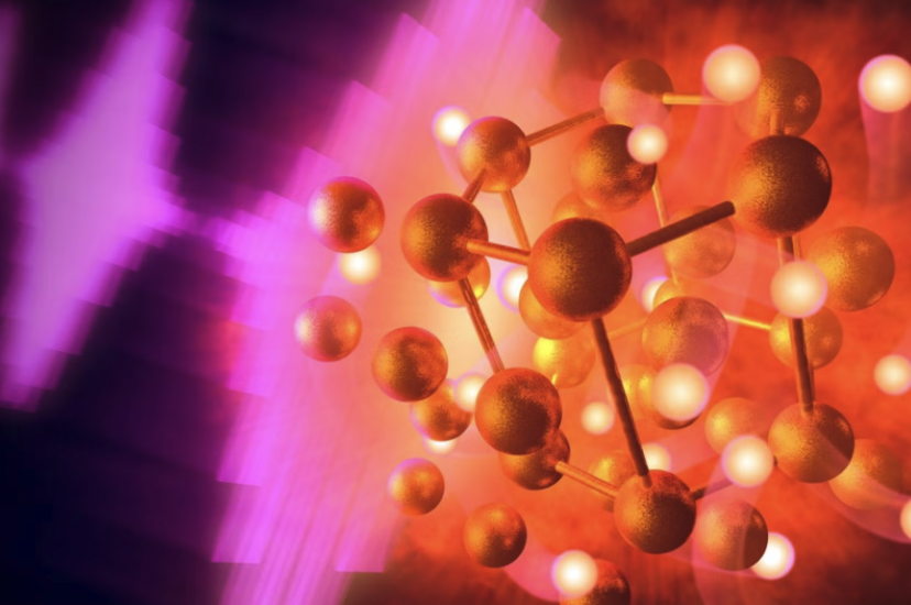 Illustration of gold hydride formation