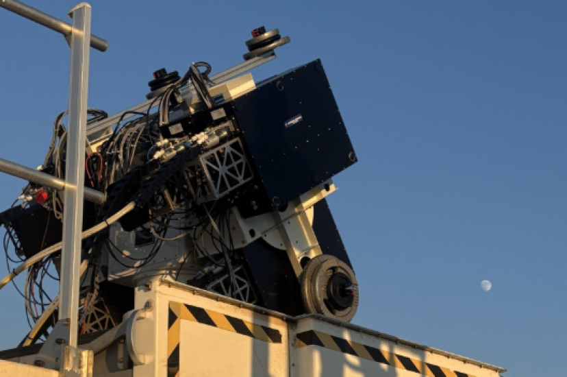 Ground laser transmitter used in the deep-space optical test