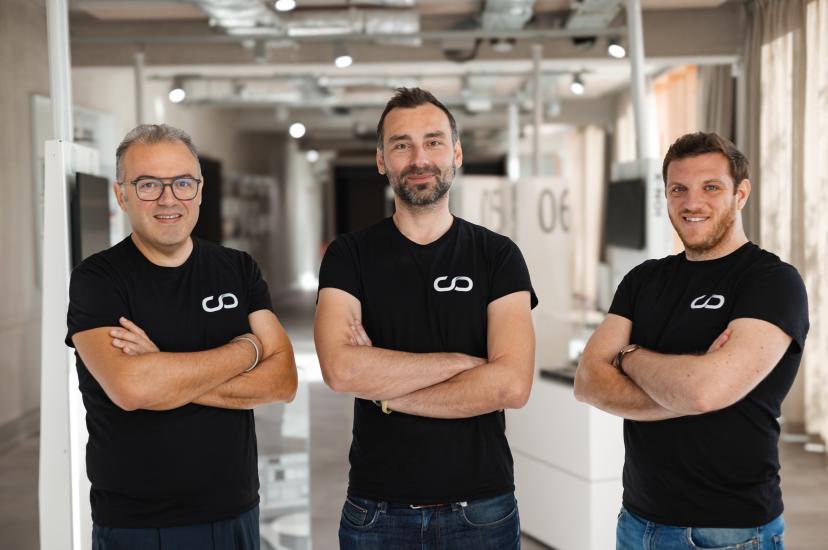 Fabrice Raineri, CSO, NcodiN; Bruno Garbin, CTO, NcodiN; and Francesco Manegatti, CEO, NcodiN 