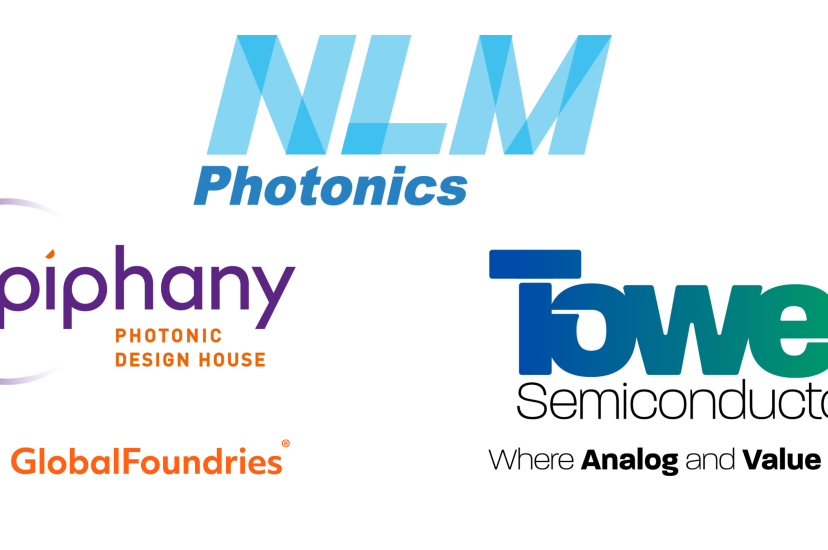 NLM Photonics, Epiphany Design, GlobalFoundries and Tower Semiconductor logos