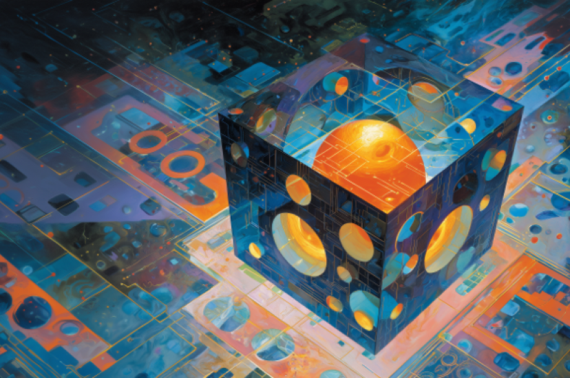 Graphic representing photonics packaging