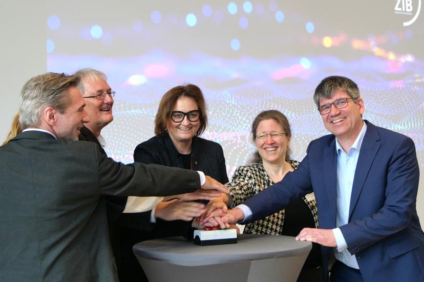 Prof Sebastian Pokutta, Dr Kathrin Rose, Prof Christof Schütte, Dr Ina Cyborra, Saskia Vormfelde and Prof Bernd Rech