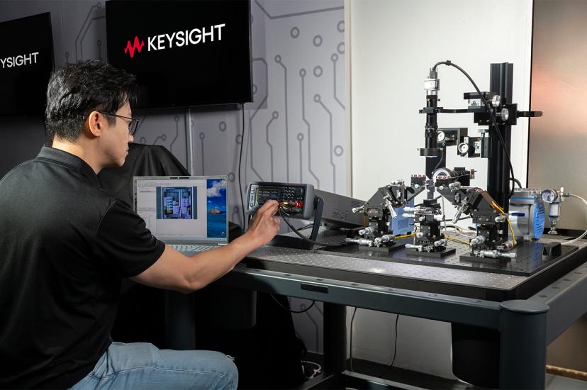 Student learning at Keysight’s semiconductor teaching lab