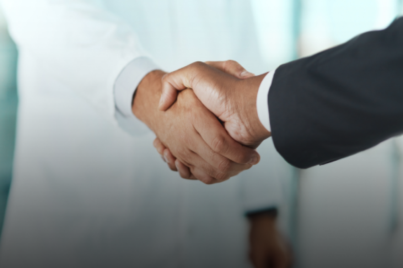 Handshake on a business deal