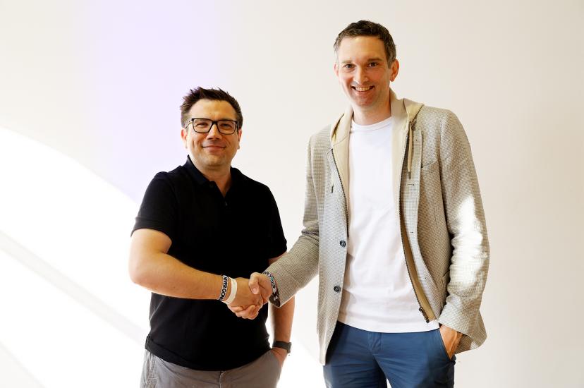 Dr Andreas Nauerz, IONOS and Dr Michael Förtsch, Q.ANT
