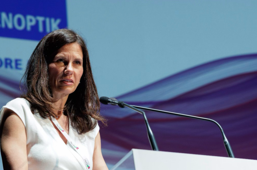Katrin Fleischer talking at the EPIC podium