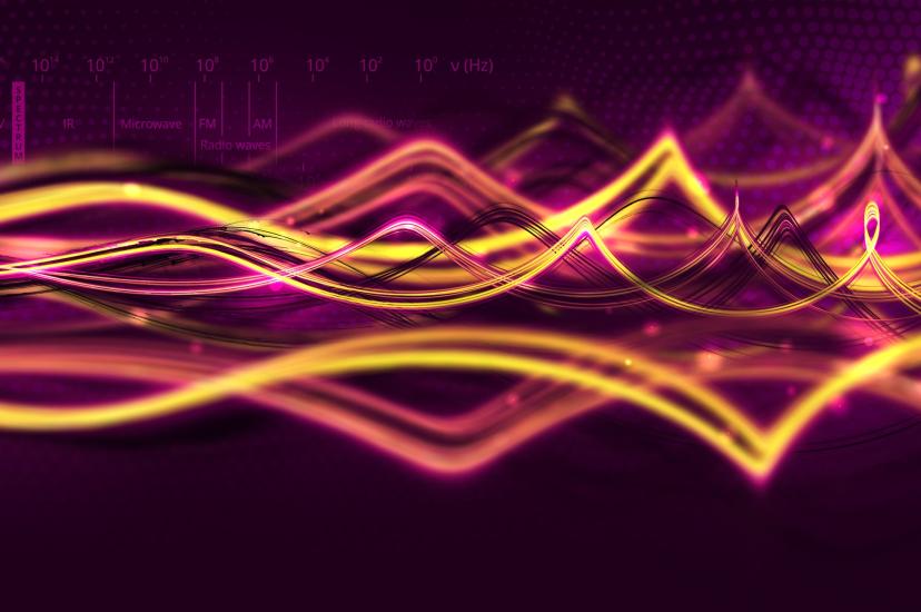 Light waves, including in the infrared range.