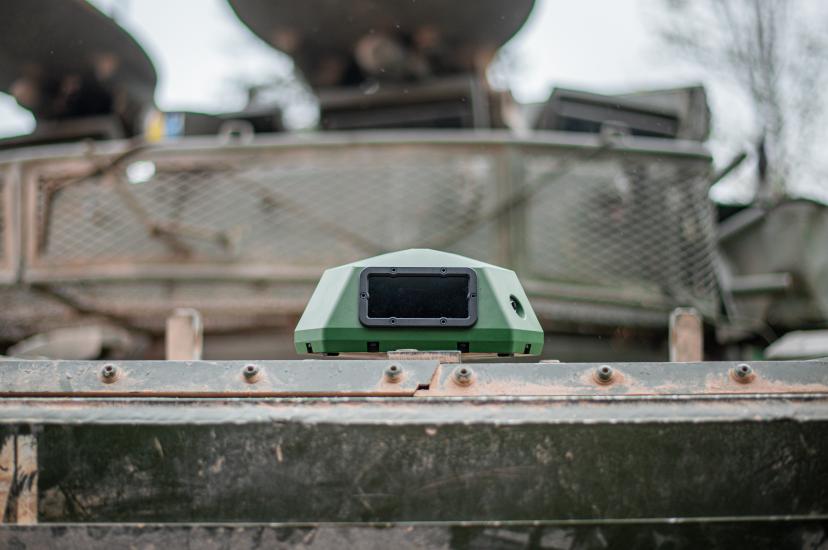 LASERD NOMAD laser threat detection fitted to a military vehicle