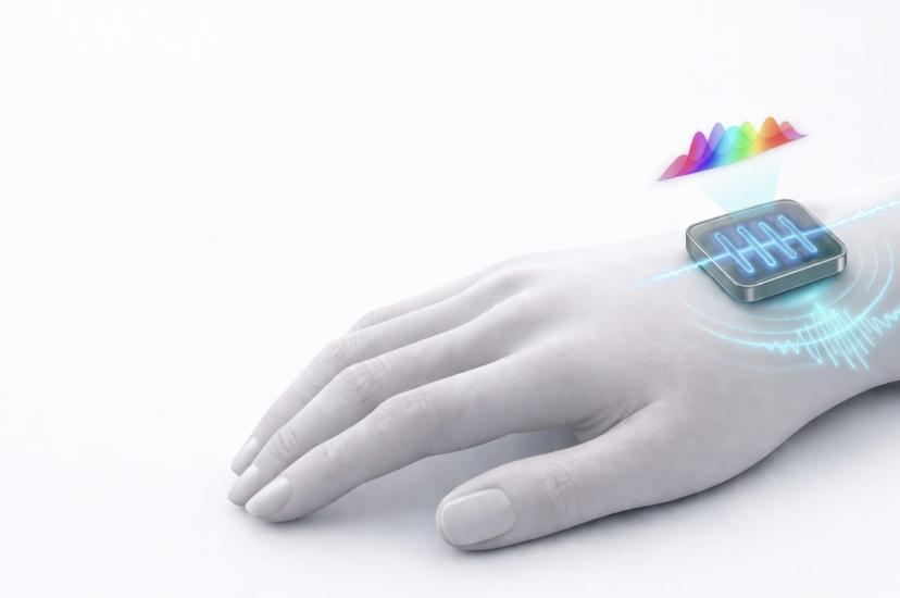 Hand with wearable sensor graphic, created by ChatGPT
