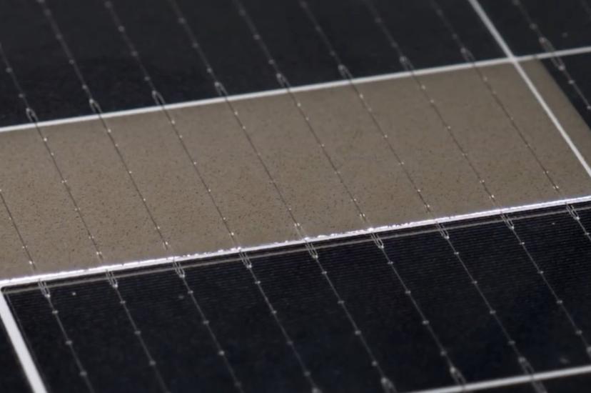 Laser processing of solar panel