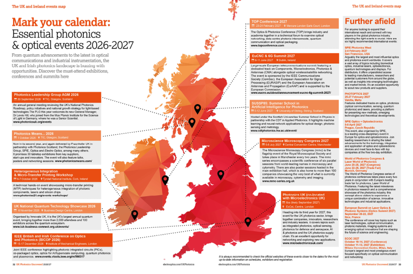 UK photonics events 2026-2027