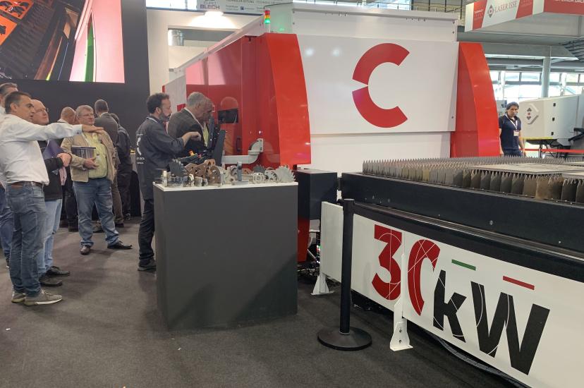 A 30kW laser system displayed at EuroBLECH 2022