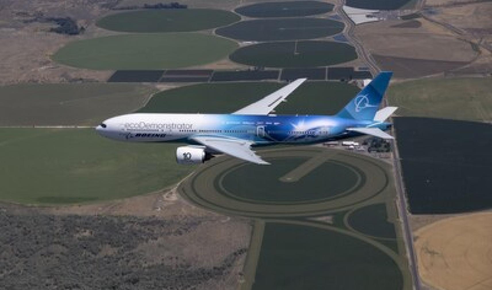 The Boeing 777-200ER is one of a number of commercial airplanes to test a lidar-based turbulence detection system as part of the ecoDemonstrator programme