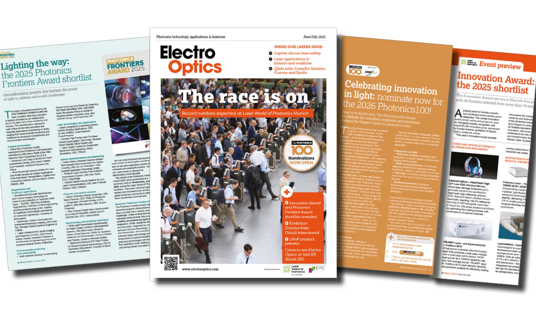Electro Optics June July issue teaser covers