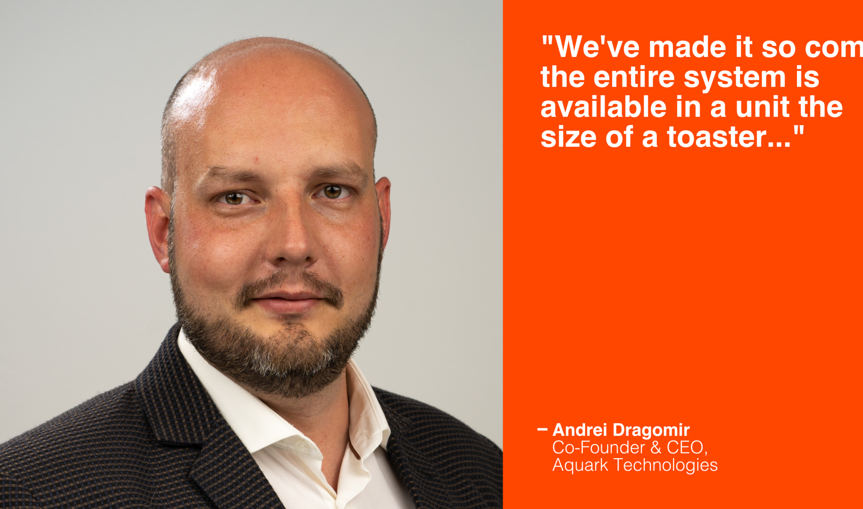 Andrei Dragomir, Aquark Technologies co-founder and CEO