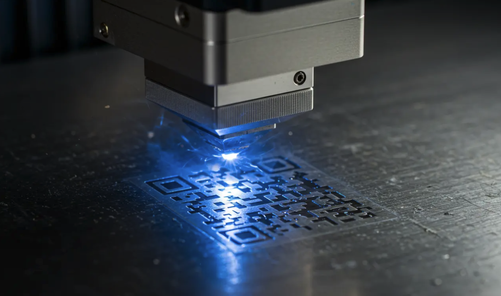 Permanent QR code etching
