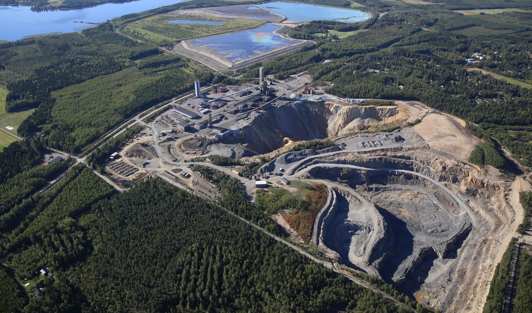 Aerial view of Pyhäsalmi Mine