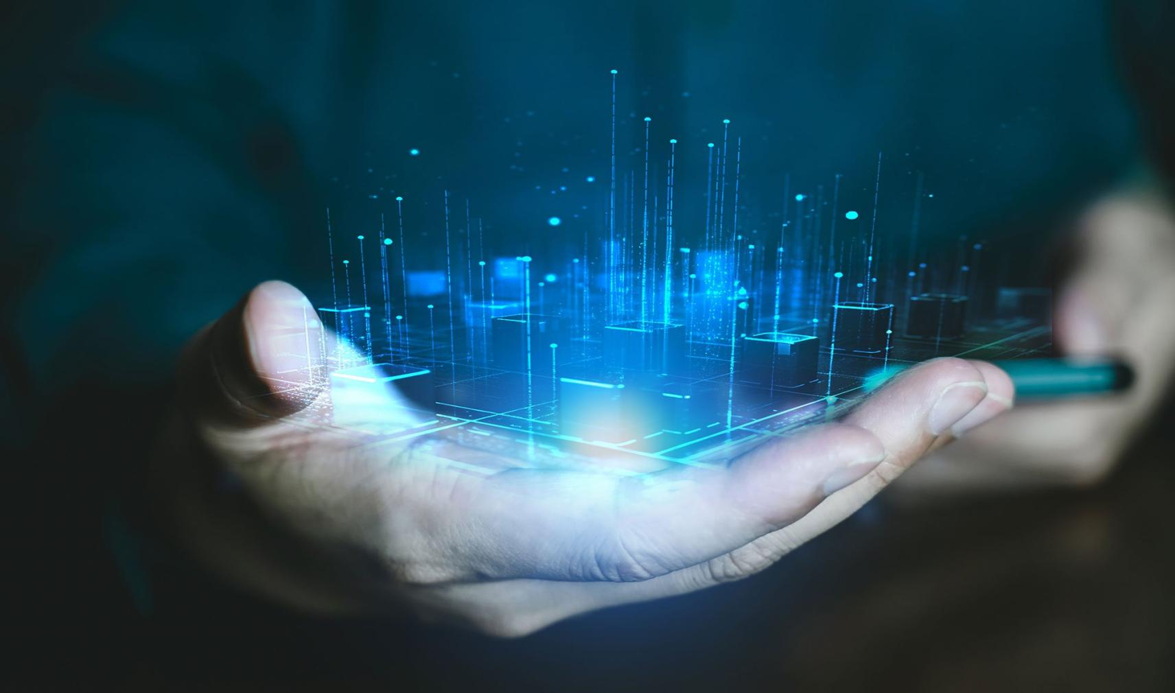 holographic display in hand