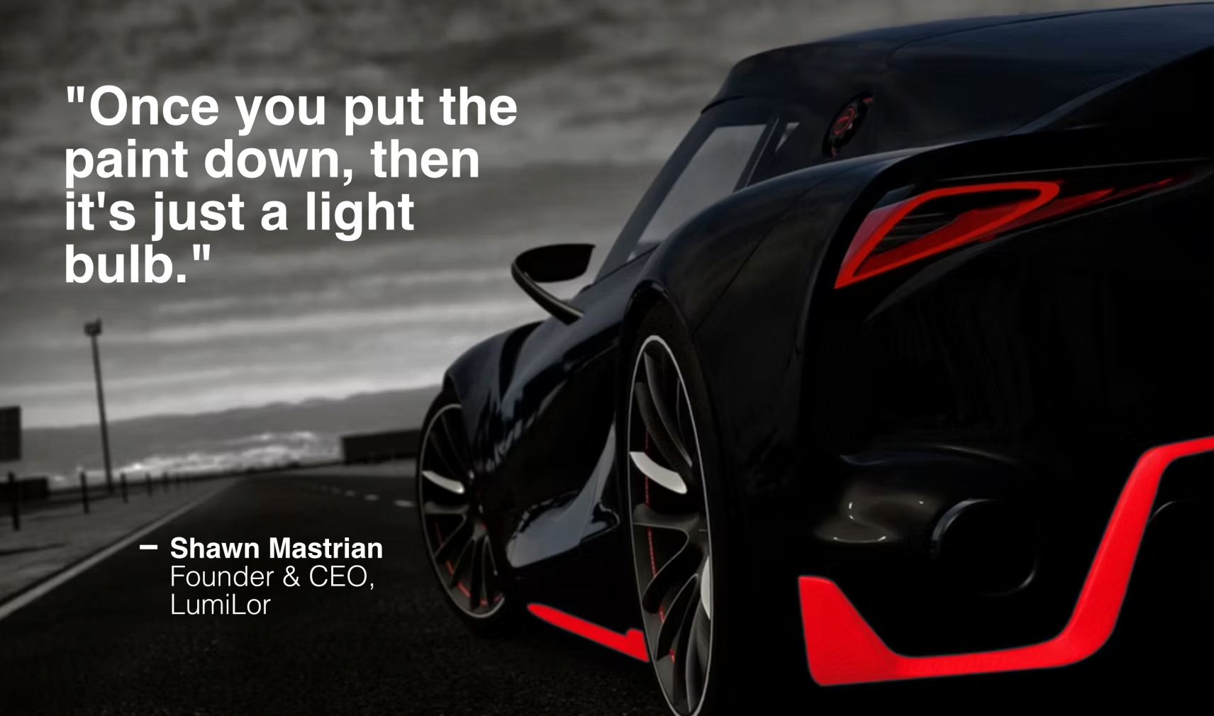 Exterior automotive light-up paint