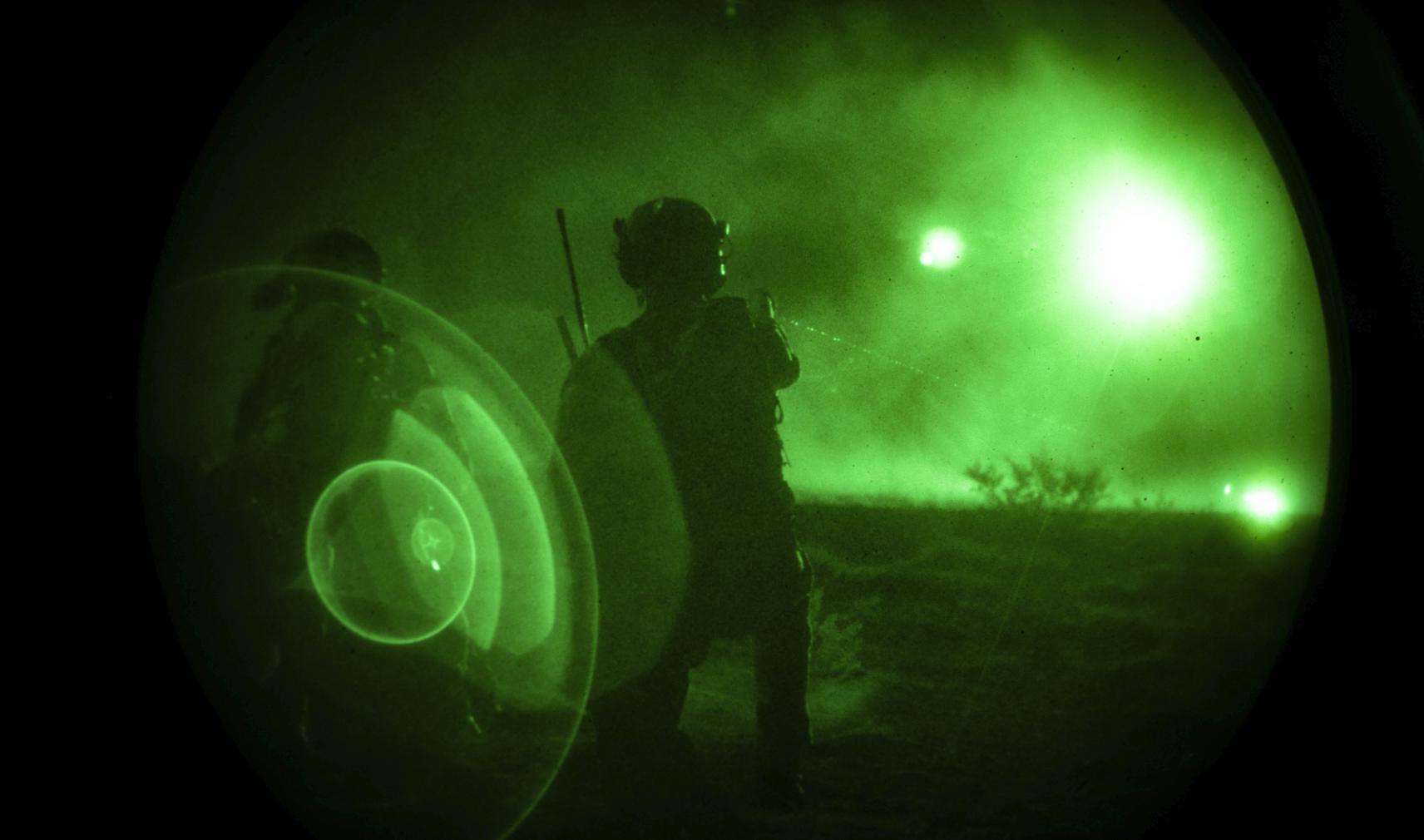 infrared laser in use