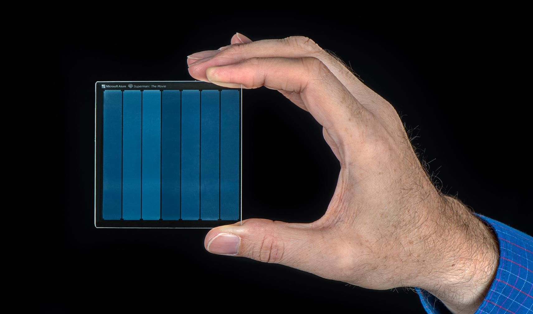 'Superman' movie stored on drink coaster-sized glass