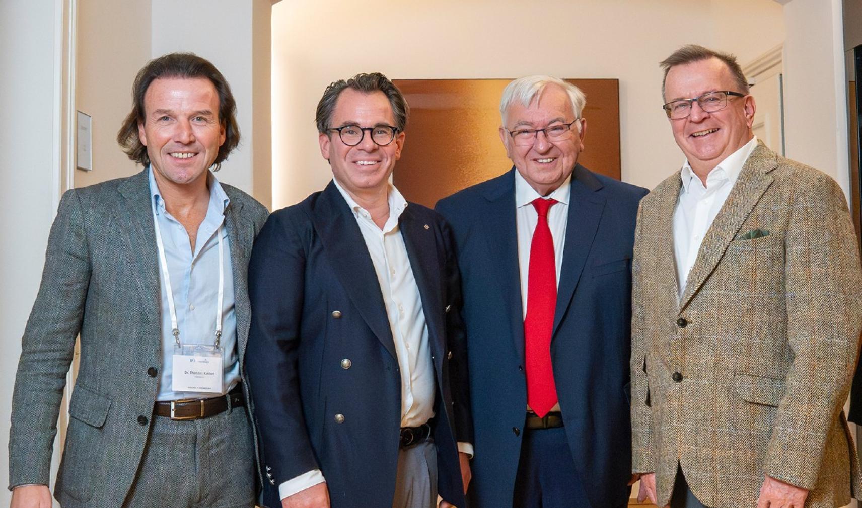 Dr Thorsten Kahlert, CEO HOERBIGER; Markus Spanner, CEO, PI; Dr Karl Spanner, Founder, PI; and Dr Martin Komischke, Chairman of the Board of Directors, HOERBIGER