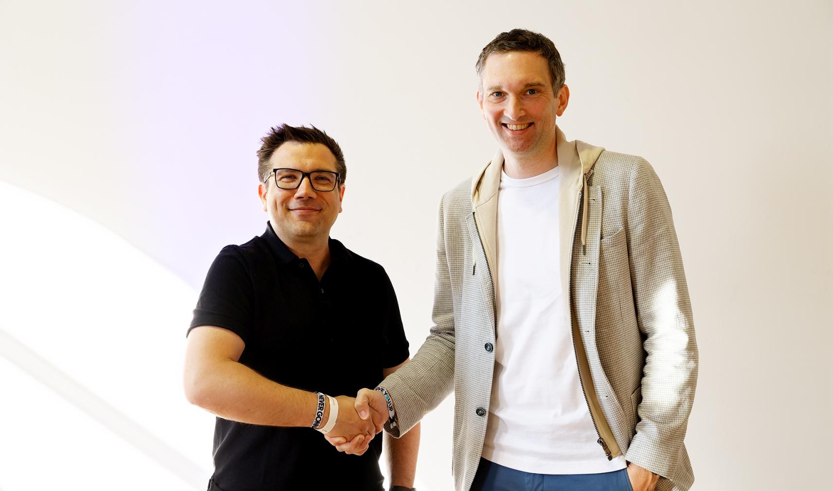 Dr Andreas Nauerz, IONOS and Dr Michael Förtsch, Q.ANT