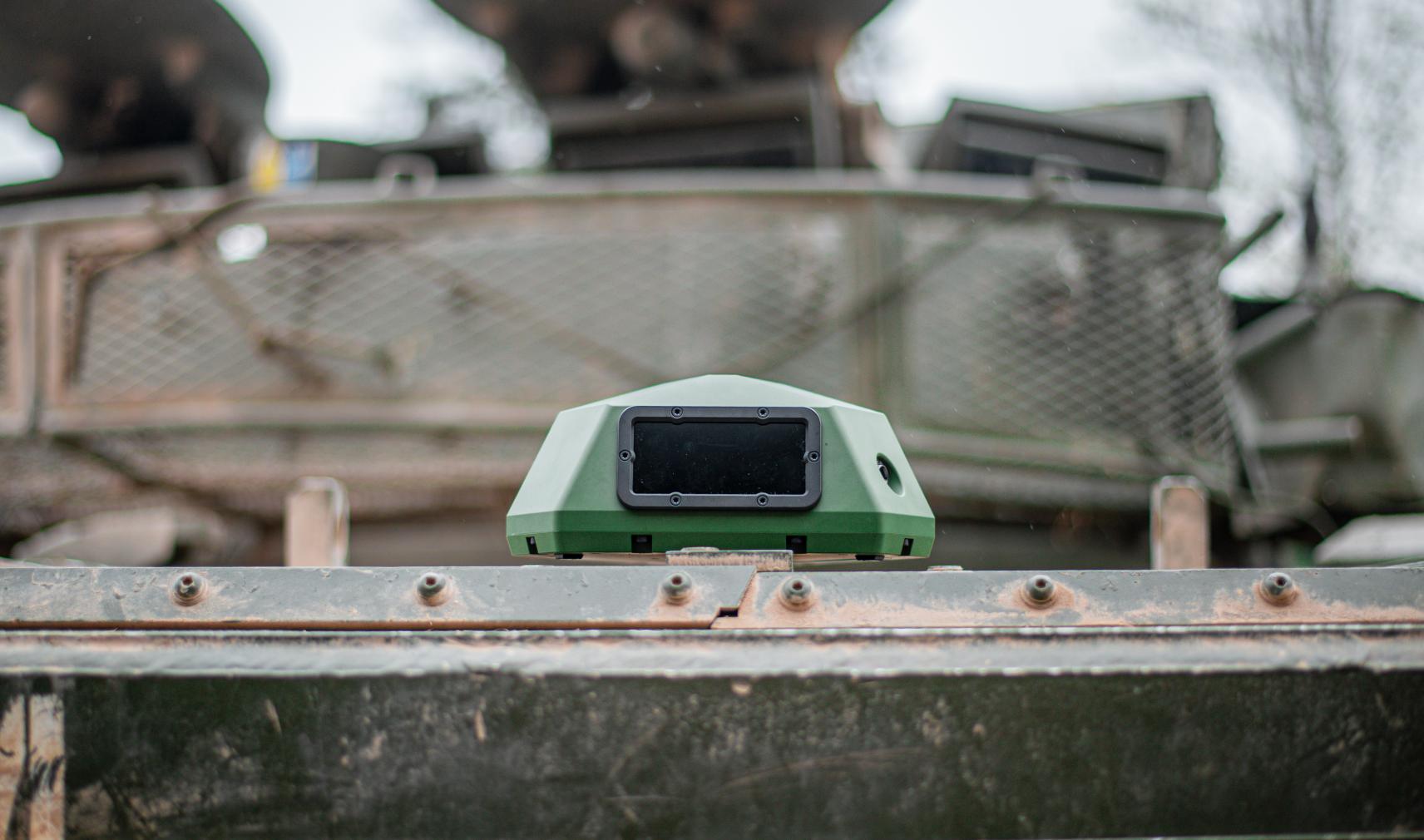 LASERD NOMAD laser threat detection fitted to a military vehicle