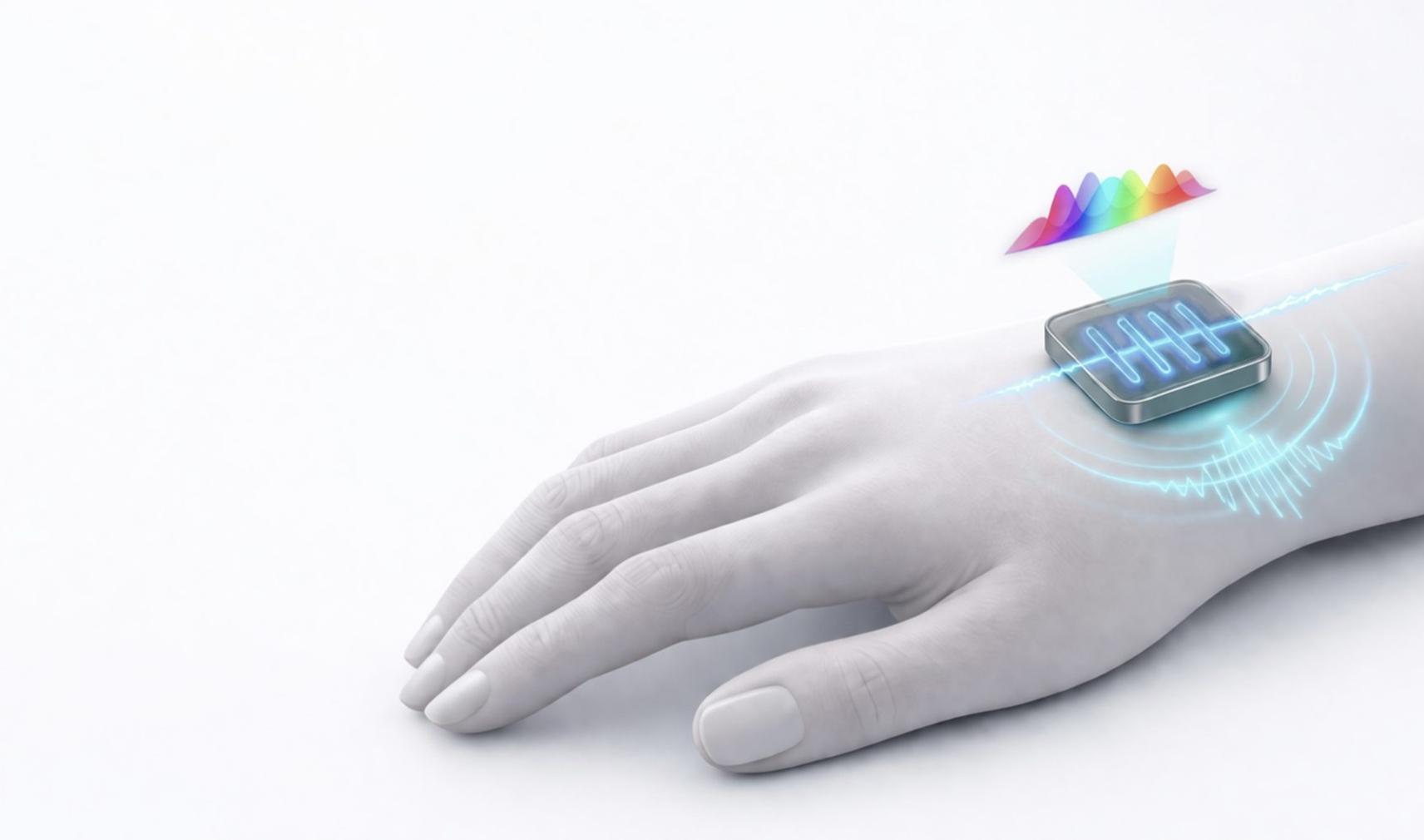 Hand with wearable sensor graphic, created by ChatGPT