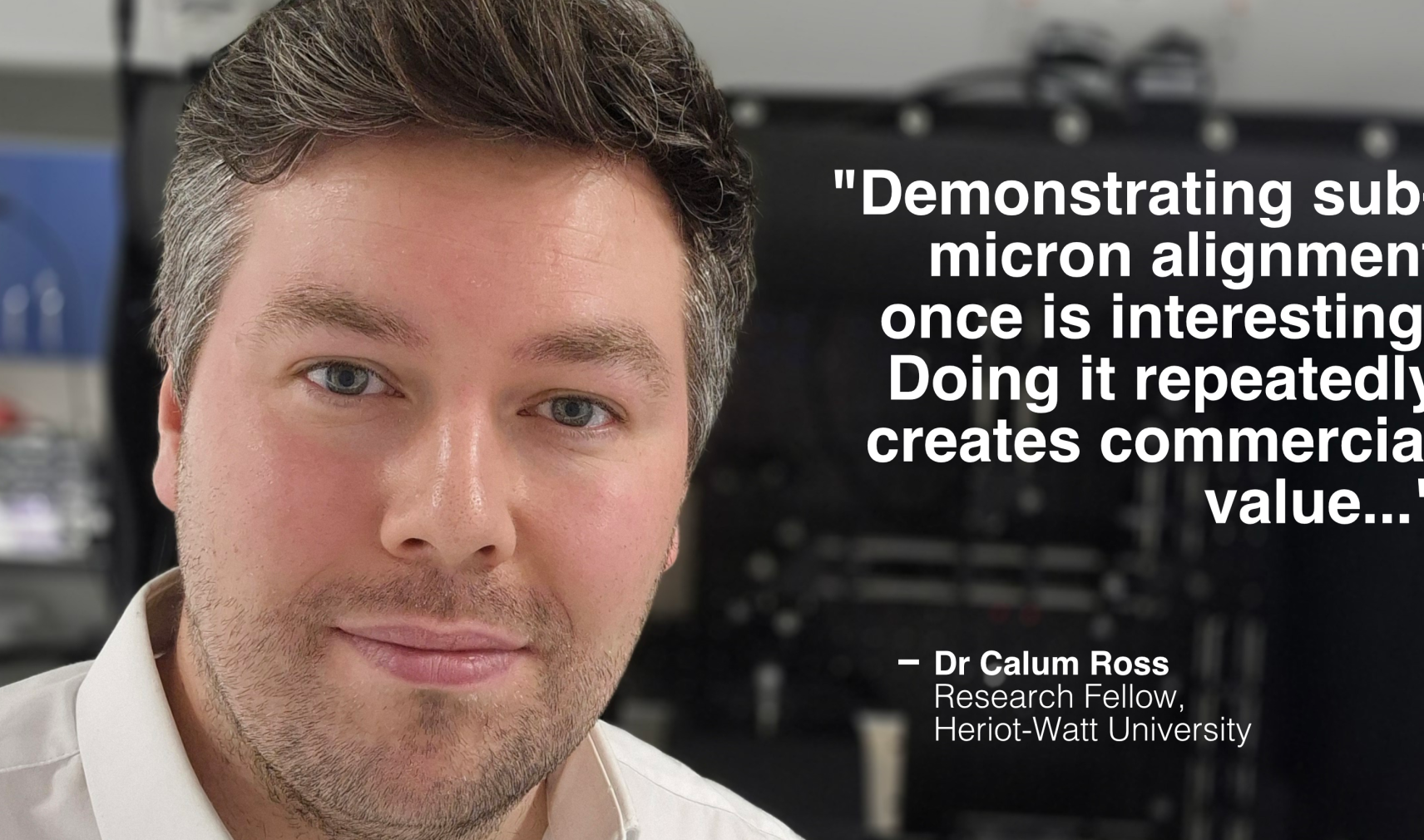 Dr Calum Ross, Research Fellow at Heriot-Watt University