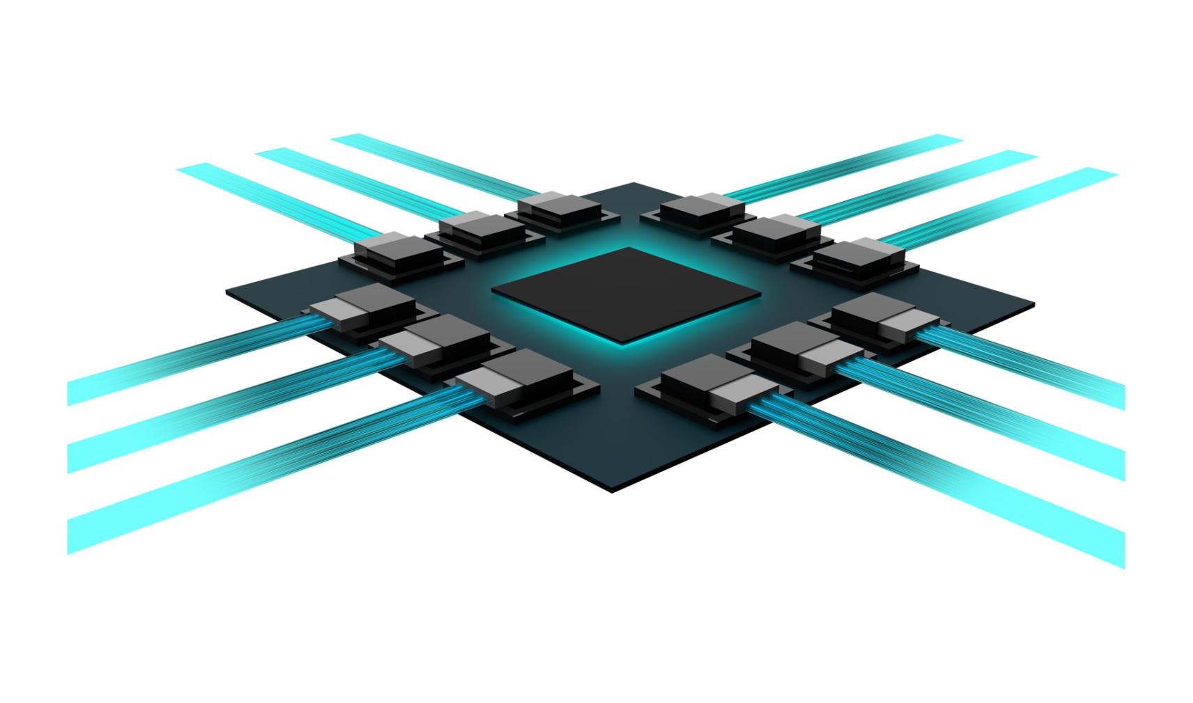 Coherent co-packaged optics illustration