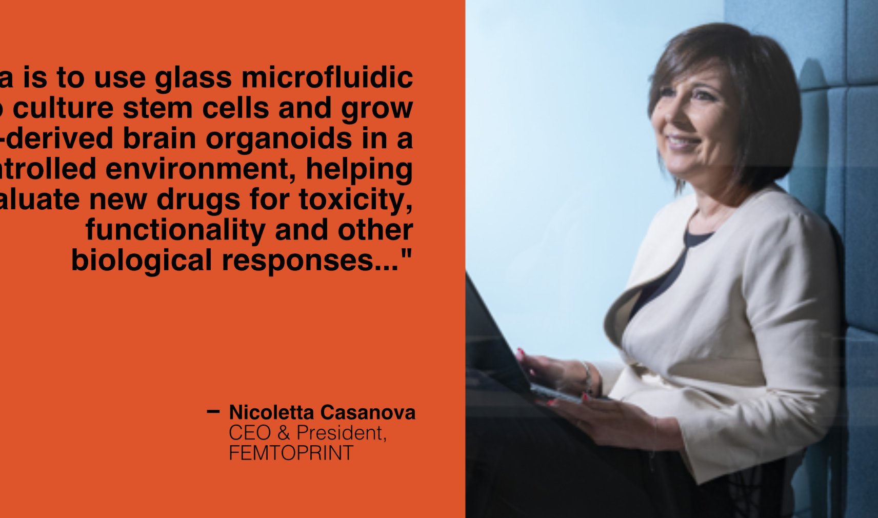 Nicoletta Casanova, CEO and President of FEMTOPRINT