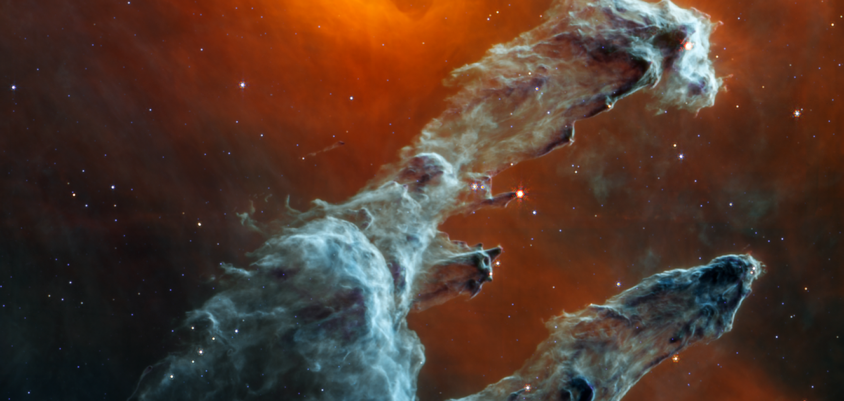 Pillars of Creation image taken by James Webb space telescope
