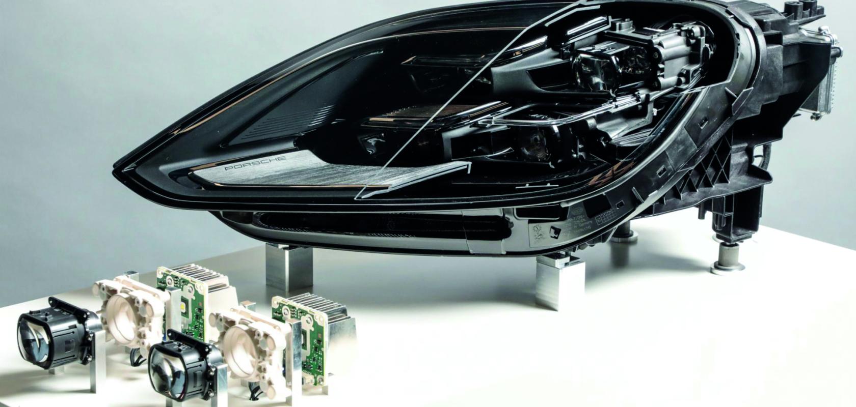 Porsche high-definition microLED headlight 
