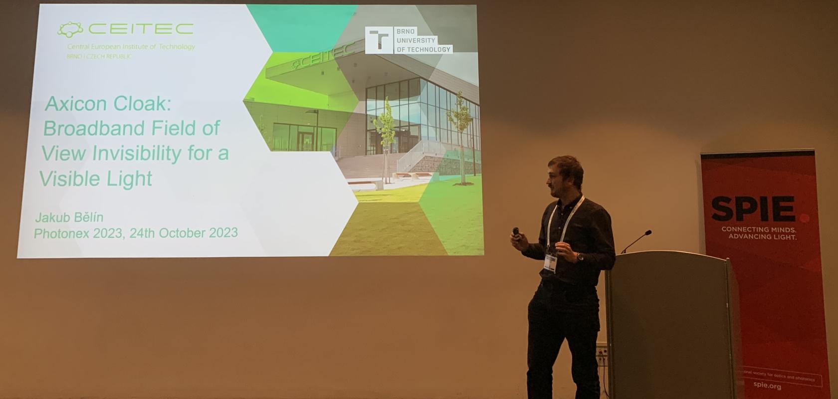 Jakub Bělín at Photonex