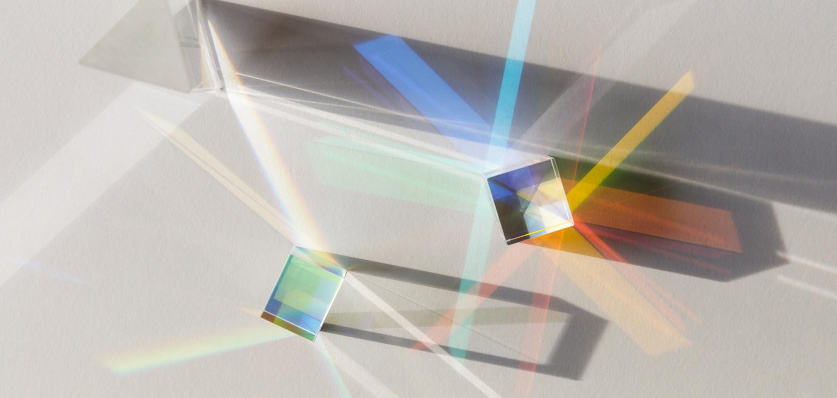 Prisms work using refraction, bending the light as it passes through a material with a different refractive index (Credit: Magic cinema/Shutterstock.com)